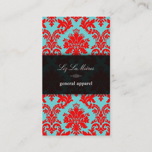 Tarjeta De Visita Fondo PixDezines la paloma Damask/DIY (Anverso)