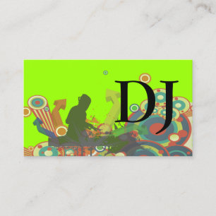 Tarjeta De Visita Fondo PixDezines Retro DJ/DIY