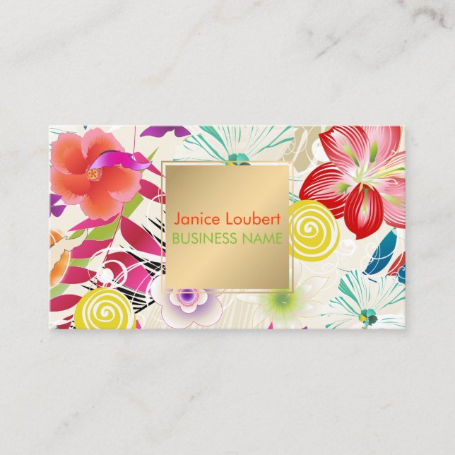 Tarjeta De Visita Fondo PixDezines Wailea/DIY (Anverso)