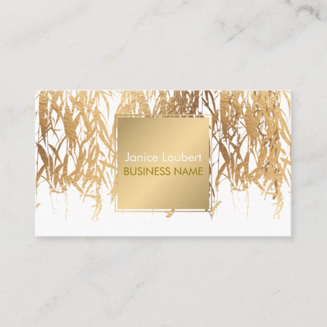 Tarjeta De Visita Fondo PixDezines Willow/Faux Relieve metalizado do (Anverso)