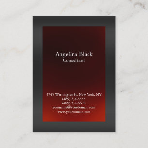 Tarjeta De Visita Fondo rojo gris claro profesional único