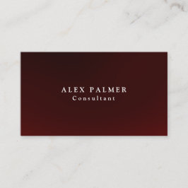 Tarjeta De Visita Fondo rojo parduzco simple original