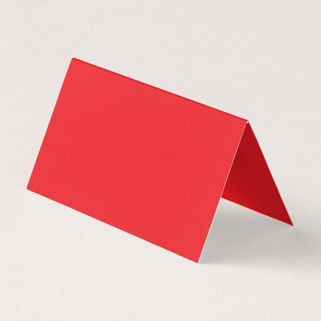 Tarjeta De Visita Fondo Rojo Sólido (Reverso)