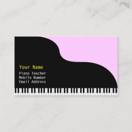 Tarjeta De Visita Fondo rosa del gran piano