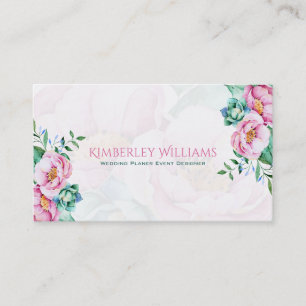 Tarjeta De Visita Fondo rosa rosa rojo Bouquet blanco