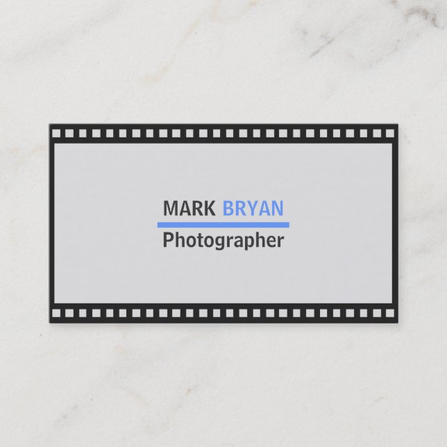 Tarjeta De Visita Fondo simple de la tira de la película para el (Anverso)