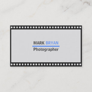 Tarjeta De Visita Fondo simple de tira de película para fotógrafo