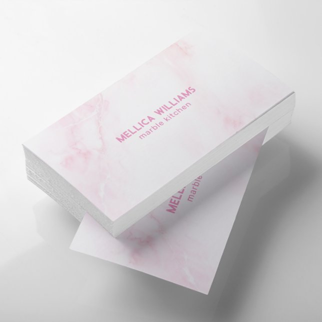 Tarjeta De Visita Fondo suave de piedra rosa y mármol blanco (Subido por el creador)