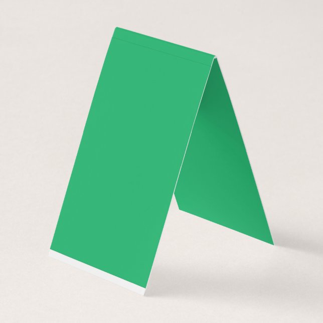 Tarjeta De Visita fondo verde con borde blanco (Reverso)