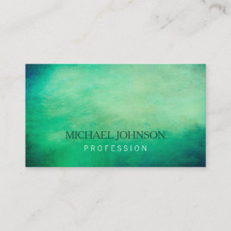 Tarjeta De Visita Fondo verde elegante simple del vintage