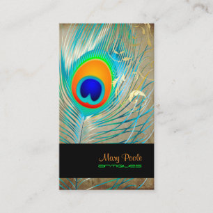 Tarjeta De Visita Fondo vintage de PixDezines/pavo real+filigrana