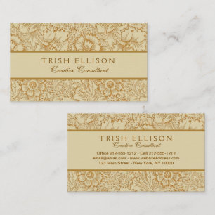 Tarjeta De Visita fondos de pantalla de William Morris Poppy Floral