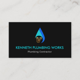 Tarjeta De Visita Fontanería especial del tubo del oro del descenso