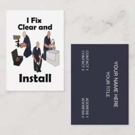 Tarjeta De Visita Fontanero I Arreglo Claro Instalar Servicio de Fon