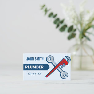 Tarjeta De Visita Fontanero Moderno Azul