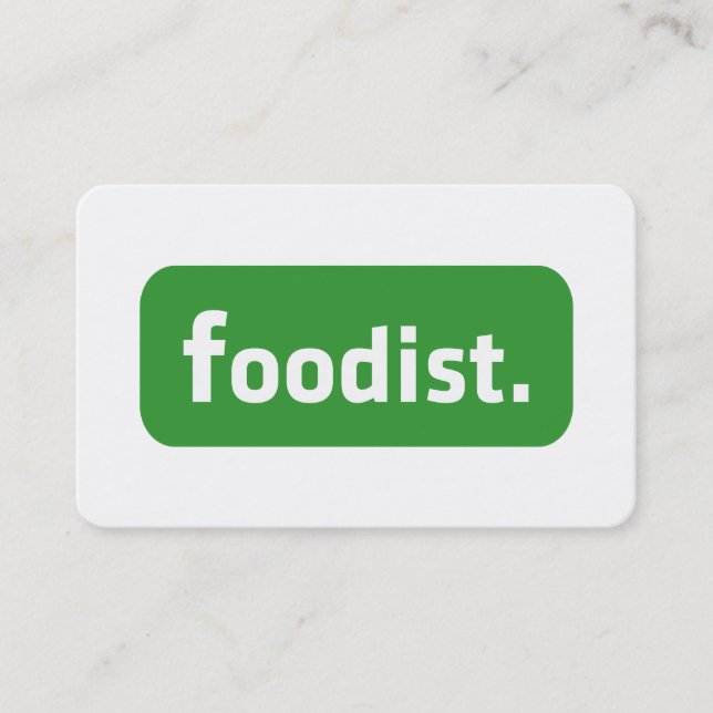 Tarjeta De Visita Foodist. (Anverso)