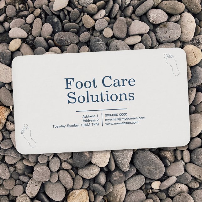 Tarjeta De Visita Foot Care Solutions (Foot Care Solutions Business Card)