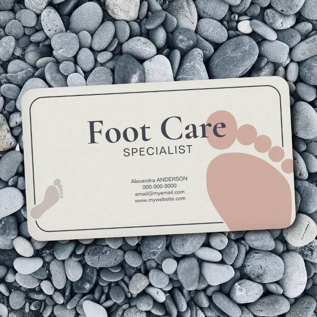 Tarjeta De Visita Foot Care Specialist (Foot Care Specialist Business Card)