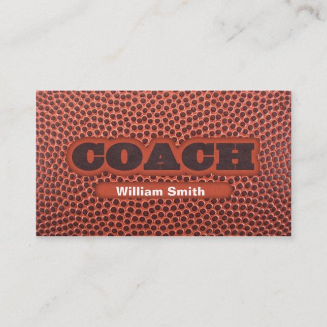 Tarjeta De Visita Football Coach business card (Anverso)