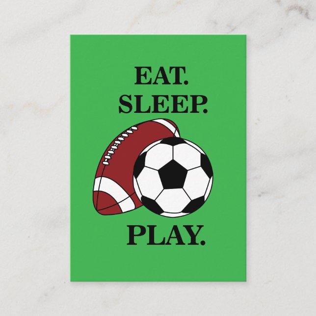 Tarjeta De Visita Football Soccer Player Coach  (Anverso)