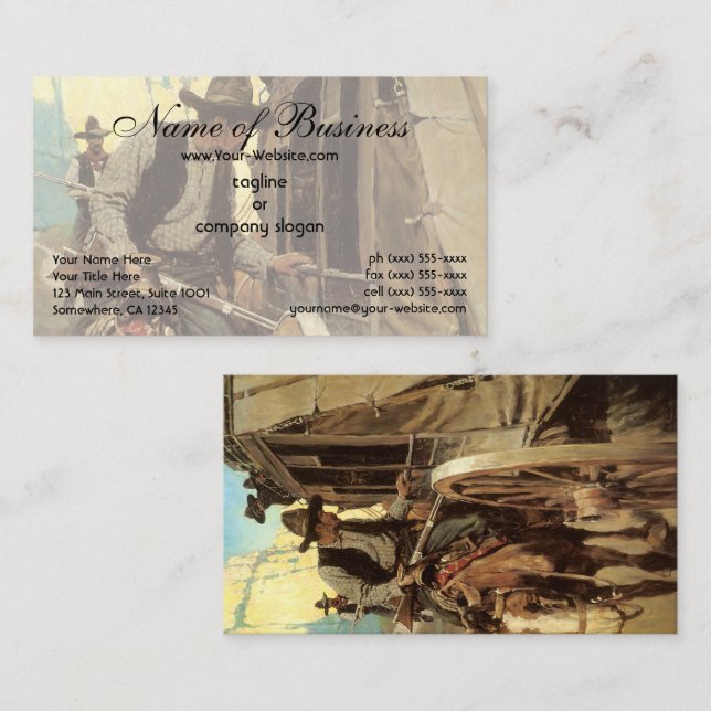 Tarjeta De Visita Forajido Admirable por NC Wyeth (Anverso / Reverso)