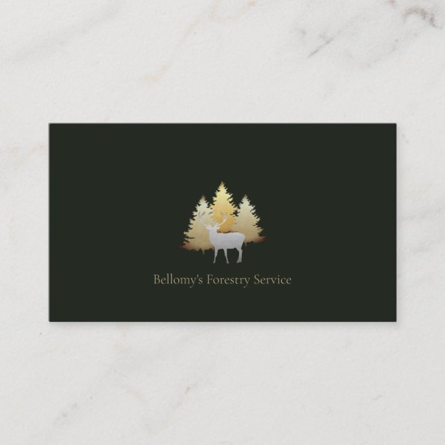 Tarjeta De Visita Forestry Service Business Card (Anverso)