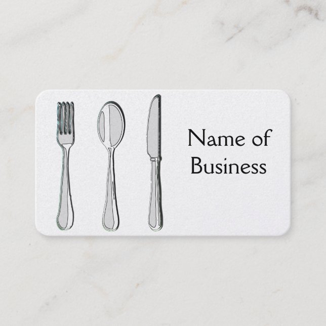 Tarjeta De Visita Fork, Spoon y Knife (Anverso)