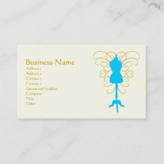 Tarjeta De Visita Forma con remolinos - diosa del vestido del diseño