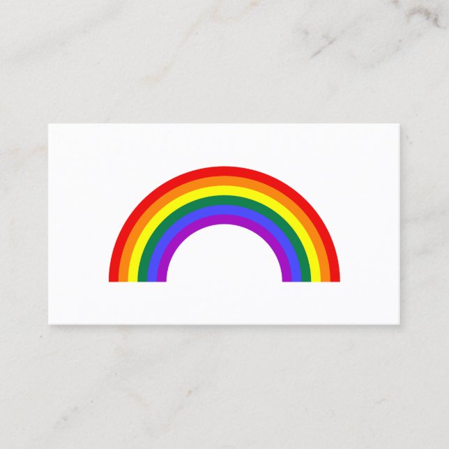 Tarjeta De Visita Forma de arco iris (Anverso)