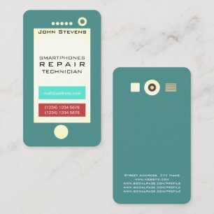 Tarjeta De Visita Forma divertida de la mirada del teléfono celular