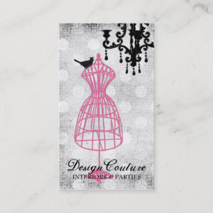 Tarjeta De Visita Forma fabulosamente francesa del vestido del