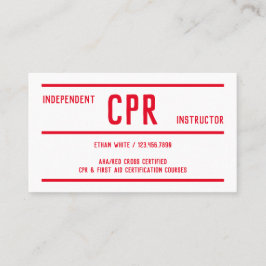 Tarjeta De Visita Formación en RCP y primer auxilio