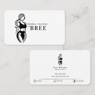 Tarjeta De Visita Formación personal femenina Minimalista