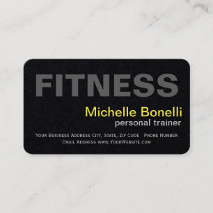 Tarjeta De Visita Formación Personal Fitness Profesional Moderna y e