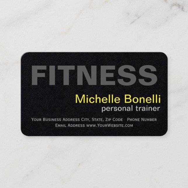 Tarjeta De Visita Formación Personal Fitness Profesional Moderna y e (Anverso)