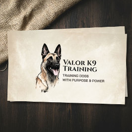 Tarjeta De Visita Formación profesional K9 - Malinois belga