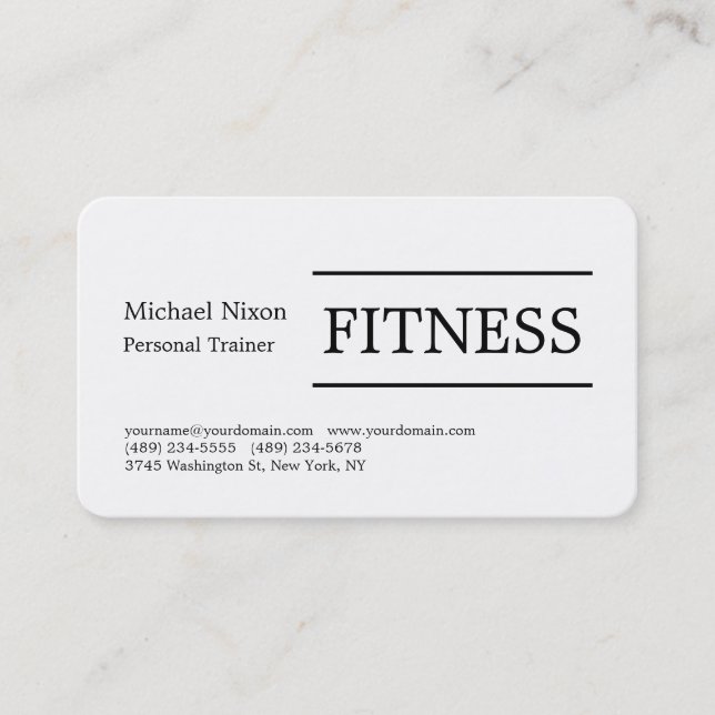 Tarjeta De Visita Formación profesional moderna de moda en gimnasia  (Anverso)