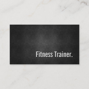 Tarjeta De Visita Formador de fitness Guay Simplicidad Metalizado ne