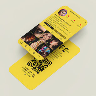 Tarjeta De Visita Formador de fitness Nutricionista Amarillo moderno