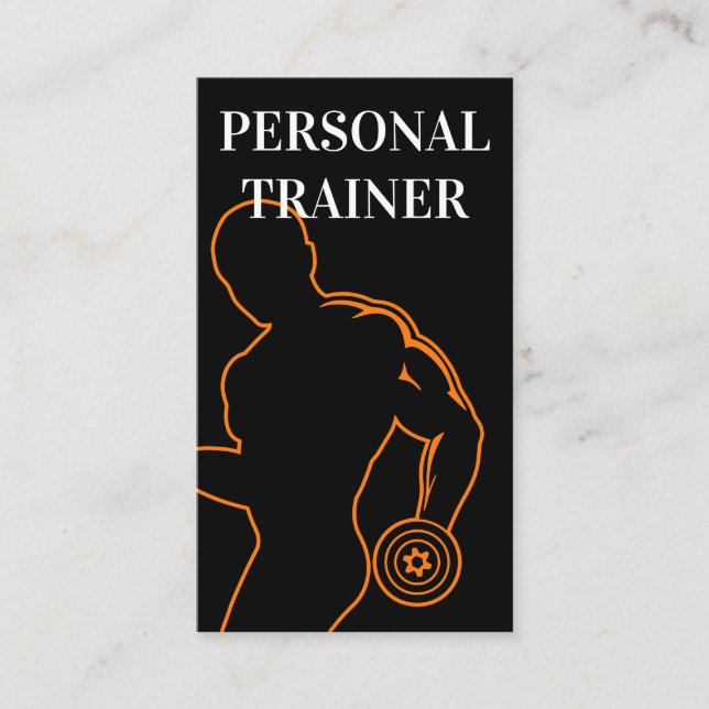 Tarjeta De Visita Formador de fitness personal profesional (Anverso)