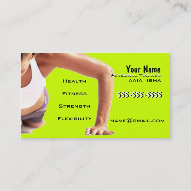 Tarjeta De Visita Formador personal (Anverso)