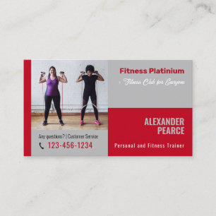 Tarjeta De Visita Formador personal de fitness   Deportes activos
