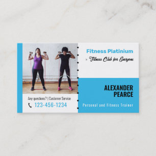 Tarjeta De Visita Formador personal de fitness   Deportes activos