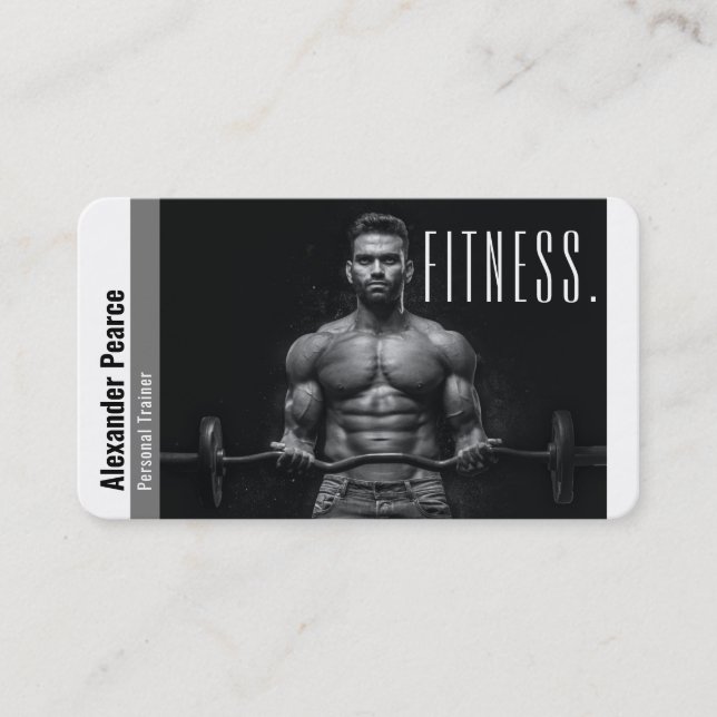 Tarjeta De Visita Formador personal de fitness | Deportes activos (Anverso)