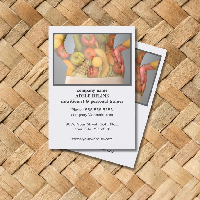 Tarjeta De Visita Formador personal moderno de nutricionismo de cuer (Subido por el creador)