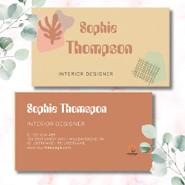 Tarjeta De Visita Formas abstractas modernas, sencillas y elegantes