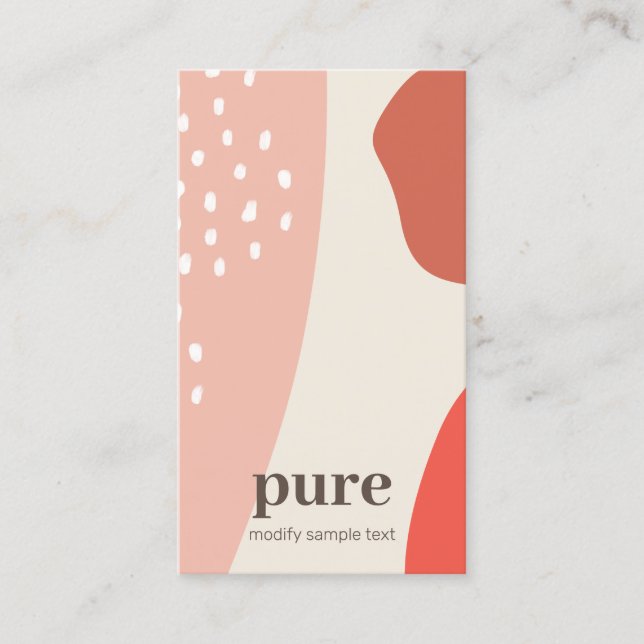 Tarjeta De Visita Formas artísticas de pintura abstracta resumida Ea (Anverso)