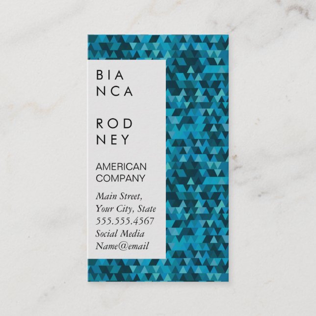 Tarjeta De Visita Formas azules corporativas (Anverso)