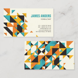 Tarjeta De Visita Formas de colores modernos Resumen mínimo Profesio