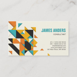 Tarjeta De Visita Formas de colores modernos Resumen mínimo Profesio